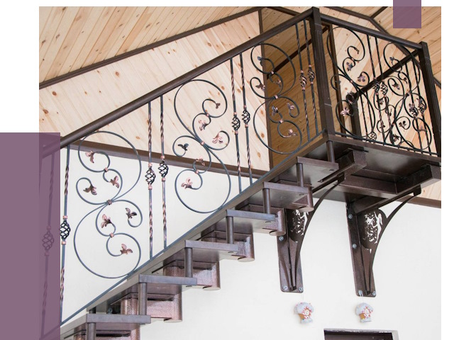 Кованые лестницы в Орске от 80652 руб. под ключ