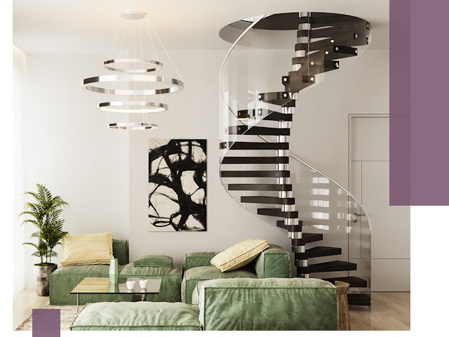 Лестницы для двухуровневой квартиры в Орске — изготовление и монтаж