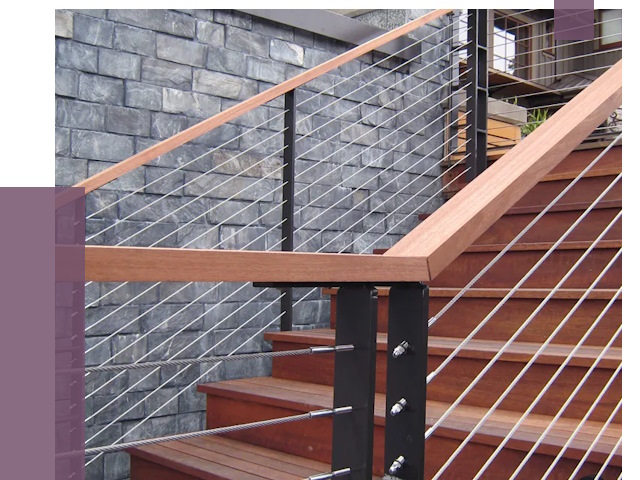 Тросовые перила под ключ в Орске от 7858 руб. 