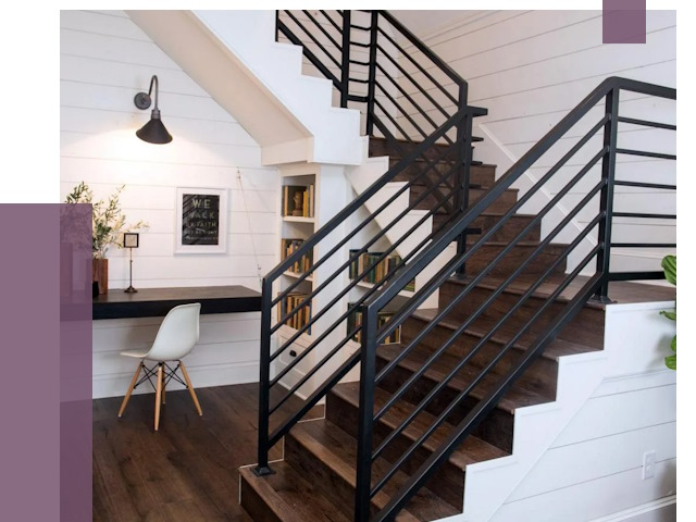 Перила для лестницы в доме в Орске от 7497 руб. — ПРОЛЁТ-Рск