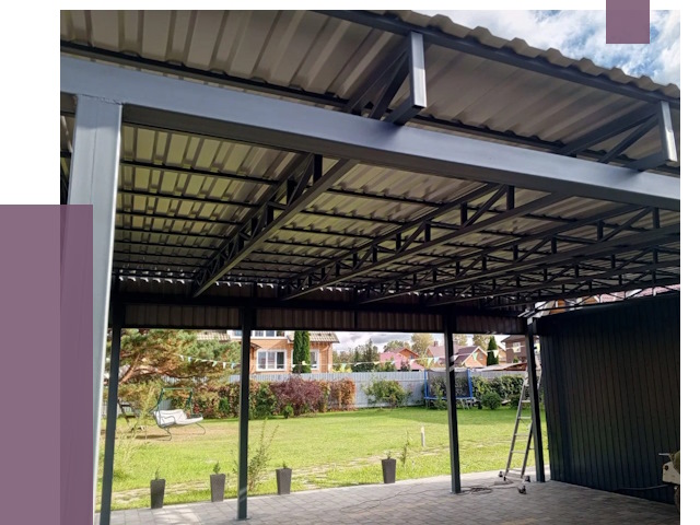 Монтаж навесов в Орске от 7445 руб. — установка навеса | ПРОЛЁТ-Рск