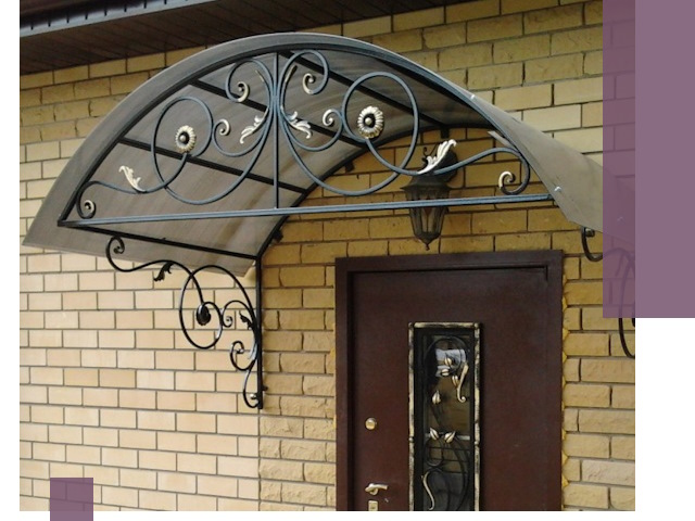 Изготовление козырьков из металла под ключ в Орске