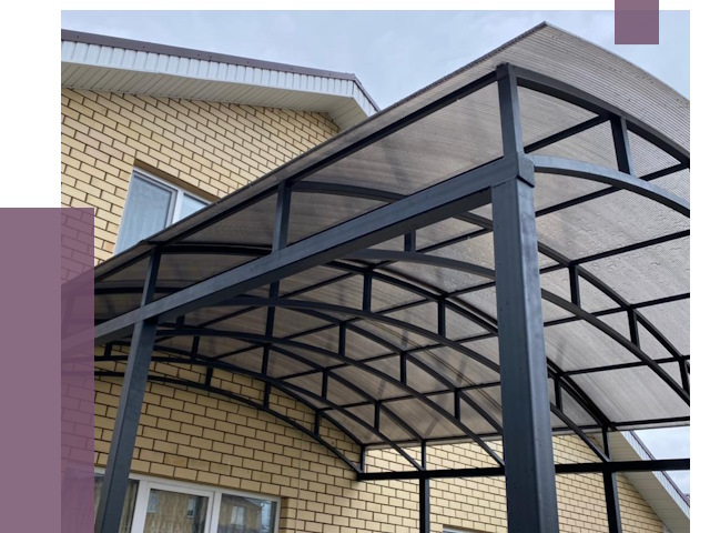 Монтаж козырьков в Орске от 11633 руб. | ПРОЛЁТ-Рск