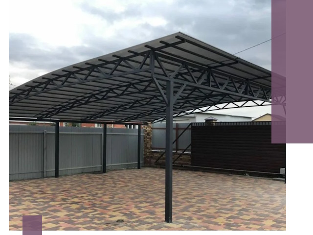 Недорогие навесы под ключ в Орске — изготовление и монтаж