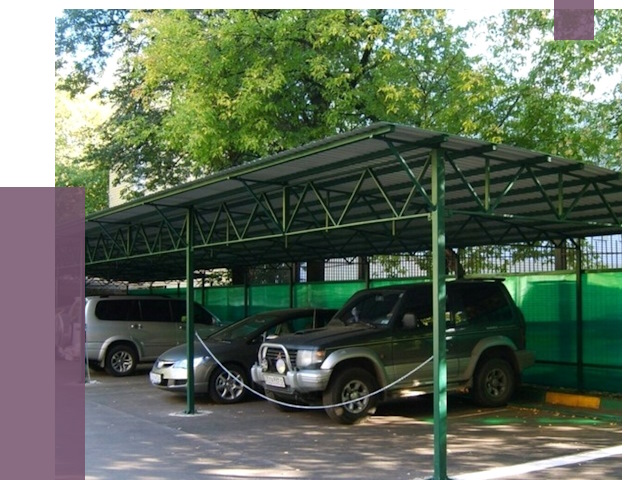 Навесы для парковки в Орске от 81169 руб. заказать | ПРОЛЁТ-Рск