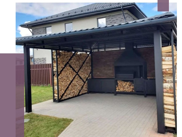 Навесы для барбекю в Орске от 12873 руб. под ключ | ПРОЛЁТ-Рск