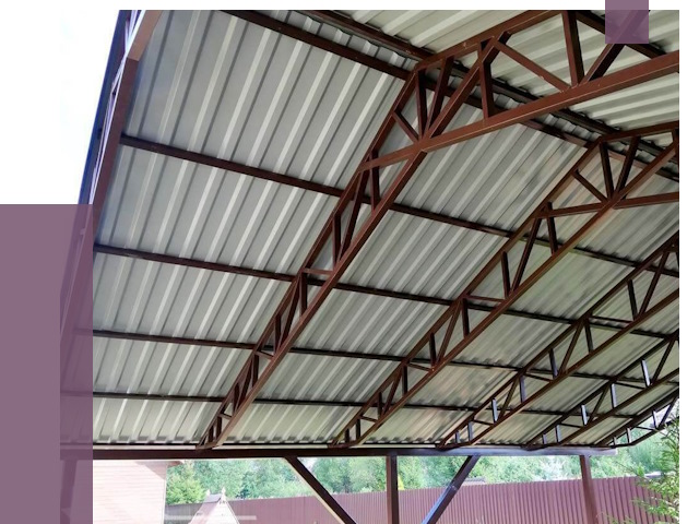 Навесы из профнастила в Орске от 7445 руб. | ПРОЛЁТ-Рск