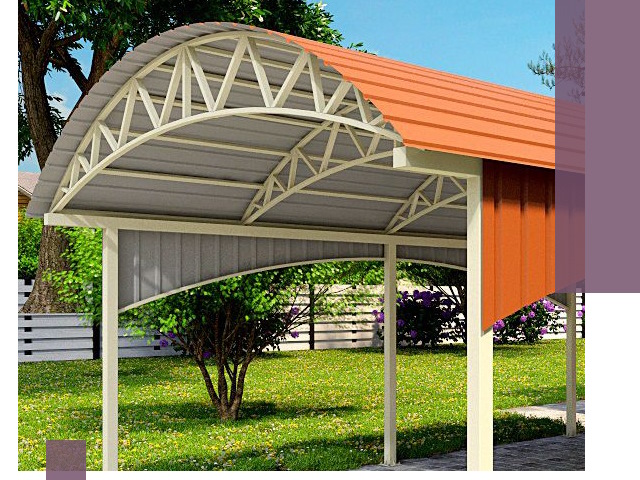 Навесы из профнастила под ключ в Орске — установка и монтаж