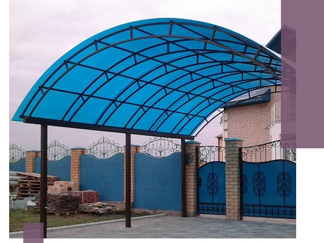Арочные навесы под ключ в Орске — изготовление и монтаж
