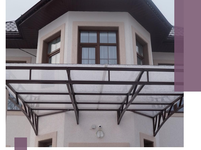 Козырьки из поликарбоната под ключ в Орске