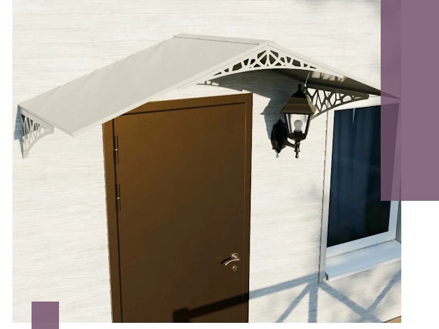 Металлические козырьки на входы и террасы в Орске