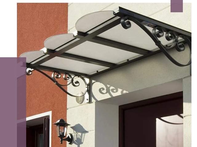 Односкатные козырьки в Орске от 8479 руб.  | ПРОЛЁТ-Рск