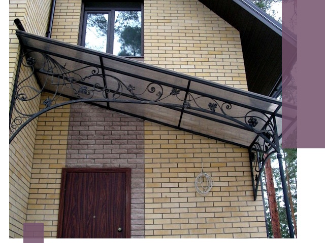 Односкатные козырьки из металла под ключ в Орске